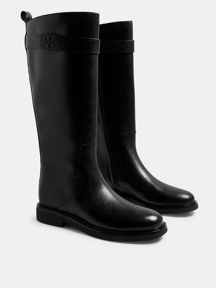 Tory Burch Black Double T Utility Boots